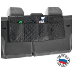 Органайзер на спинку сидения в багажник, оксфорд, ромб, черный, размер 95х40 см 4886859 Сима ленд