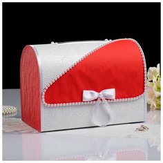 Коробка для денег «Алина», бело-красная, неразборная 3041952 Сима ленд