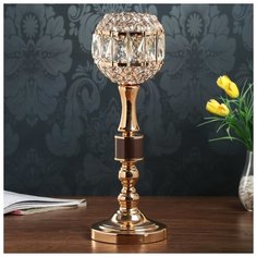 Подсвечник металл на 1 свечу "Мокко" шар 46х16х16 см 4635157 Сима ленд