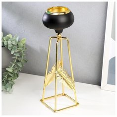 Подсвечник металл на 1 свечу "Пальмовые листья" 27,5х8,5х8,5 см 5150283 Сима ленд