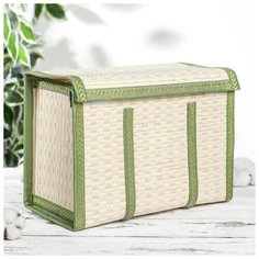 Корзина для хранения бамбук 30х15х20 см, цвет зеленый 5160763 Сима ленд