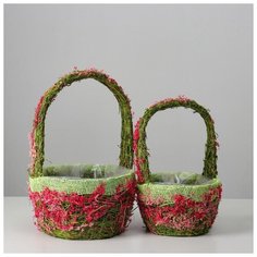 Набор корзин 2шт, из травы 6259327 Сима ленд