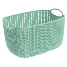 Корзина без крышки 7 л "Вязание", цвет фисташковый 2521360 Idea (М Пластика)