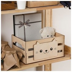 Ящик для хранения «Кот», 300 × 150 × 200 мм 4377809 Сима ленд