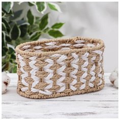 Корзина для хранения плетеная "Айка" овальная, 19х11х10 см 5075257 Доляна