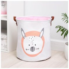 Корзина для белья с ручками "Зайка" 35х40 см 5469872 Сима ленд