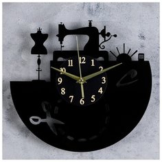 Часы настенные, серия: Интерьер, "Покрой", круглые, акриловые, 30х30 см 3620969 Сима ленд