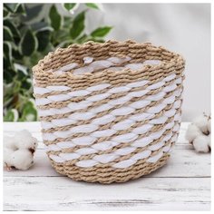 Корзина для хранения плетеная "Элли" 14х14х12 см 5075262 Доляна