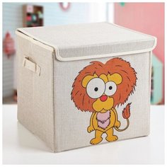 Короб для хранения с крышкой 30х30х28,5 см "Львенок" 3692715 Сима ленд