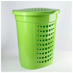 Корзина для белья 60л, цвет оливковый 4355035 Алеана