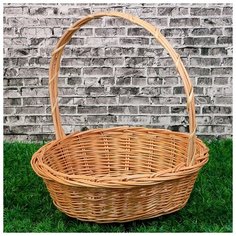 Корзина «Карина», №3, Dдно=25 см, Dверх=31 см, H=9/34 см, ручное плетение, ива 3426272 Сима ленд