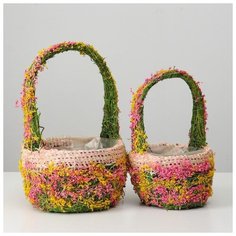 Набор корзин 2шт, из травы 6259329 Сима ленд