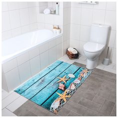 Коврик для ванны 80х120 см "Морские звезды" 2857362 Доляна