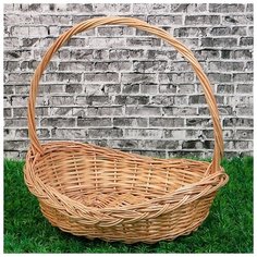 Корзина «Лексус», дно=26х18 см, верх= 35×28 см, H=7/10/35 см, ручное плетение, ива 3426304 Сима ленд