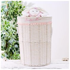 Корзина для белья плетеная круглая "Sweet Home" 40х40х54 см 3960385 Доляна