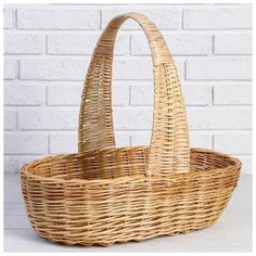 Корзина продуктовая, 52×31×14/45 см, ручное плетение, ива 4381790 Сима ленд