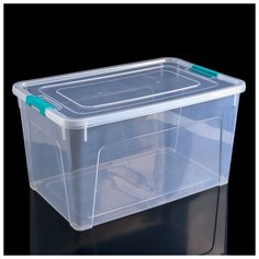 Контейнер для хранения "Smart Box" 27л, цвет прозрачный, ручки МИКС 4650012 Алеана