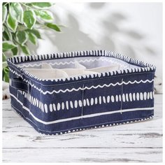 Корзина для хранения с ручками 9 ячеек "Тори" 28х28х11 см 5060145 Сима ленд