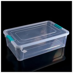 Контейнер для хранения "Smart Box" 14л, цвет прозарачно-бирюзовый 4650011 Алеана