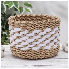 Корзина для хранения плетеная "Элли" 17х17х14 см 5075263 Доляна