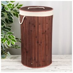 Корзина для белья круглая "Бамбу" 40х30х61 см 4686310 Сима ленд