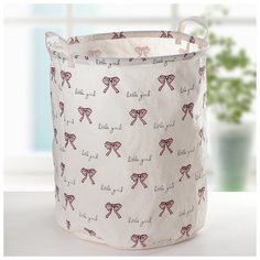 Корзина для белья "Бантики" 40х40х48,5 см 4439033 Сима ленд