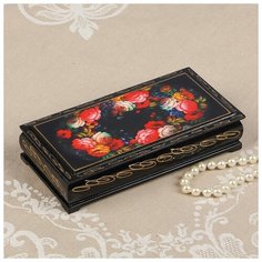 Шкатулка - купюрница «Жостовская роспись», 8,5×17 см, лаковая миниатюра 2431102 Сима ленд