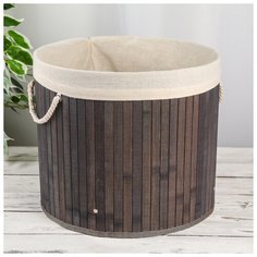 Корзина для хранения 40х30х31 см "Кель" цвет темное дерево 4686309 Сима ленд