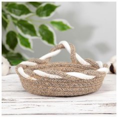 Корзина для хранения плетеная "Визави" 21х19х5 см 5075261 Доляна