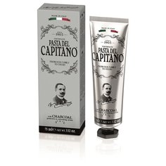 Премиум Зубная паста Pasta del Capitano "Древесный уголь", 75 мл