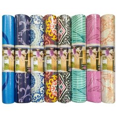 Коврик для йоги ПВХ 173х61х0,5 см ПВХ (с принтом Mix) C28781 цвет в ассортименте Hawk