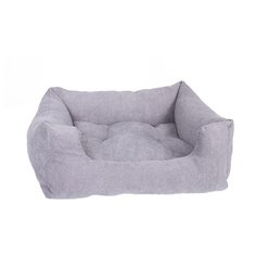 PRIDE лежак прямоугольный с высоким бортиком Резот серый 60 х 50 см (1 шт)