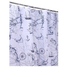 Штора для ванной Морская 180х180 Аквалиния