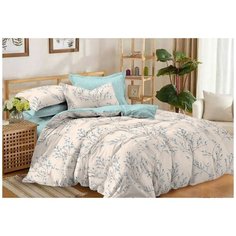 Комплект постельного белья Миланика "Лирика", 2-спальный с простыней Евро, Сатин-твил 100% хлопок, наволочки 70х70-2 шт. 50х70-2шт. Milanika