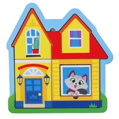 Головоломка пазл "Кошка с котятами" для самых маленьких Лесная мастерская