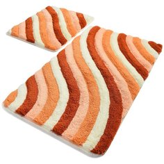 Коврик для ванной DO&CO (60Х100 см/50x60 см) COLORFUL персиковый