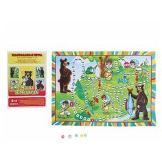 Настольная игра -ходилка "Маша и медведь" Гелий