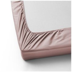 Простынь сатин "DO&CO"на резинке с Наволочки 160х200+30см 50x70 LOFT пудра