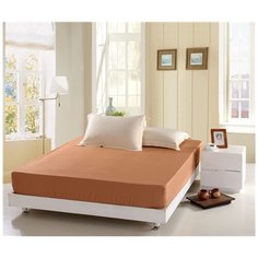 Простынь на резинке бамбук (BP-04) терракотовый Терракотовый BP-04-290 Valtery