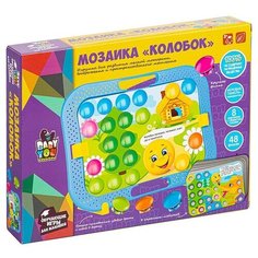 Мозаика для малышей Bondibon, Колобок, 48 фишек, 8 картинок, игр.пан.-чемод., верт. крепл., BOX Bondibon ВВ5021