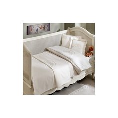Комплект детского постельного белья с покрывалом Tivolyo home STORK BEBE бежевый