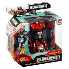 Трансформер 2в1 BONDIBOT робот с щитом и мечом - автомобиль, метал. детали, pull back ме Bondibon ВВ4926