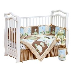 Набор постельного белья для новорожденных Giovanni 7 пр. Froggy Friends 120*60