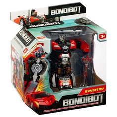 Трансформер 2в1 BONDIBOT робот с щитом и мечом - автомобиль, метал. детали, pull back механ Bondibon ВВ4927