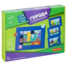 Настольная игра МОЗАИКА "ГОРОДА" магнитная 4 в 1 Играй Думай Твори Bondibon Bondibon ВВ4975