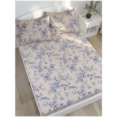 Простынь на резинке Сказка "Райский сад" 90х200 см , лён