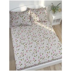 Простынь "Нарциссы" 150х215 см , лён Сказка