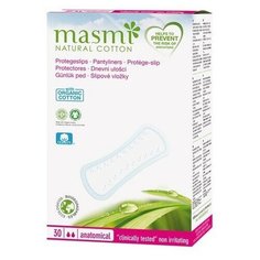 Органические, натуральные прокладки ежедневные Masmi Natural Cotton, анатомические 30 шт., Испания