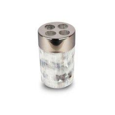 "Мрамор" Стакан д/зубн. щеток пластик белый B2041A-Y Аквалиния