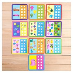 Мозаика с камешками «Весёлый счёт», пластиковые квадраты, карточки, по методике Монтессори Iq Zabiaka